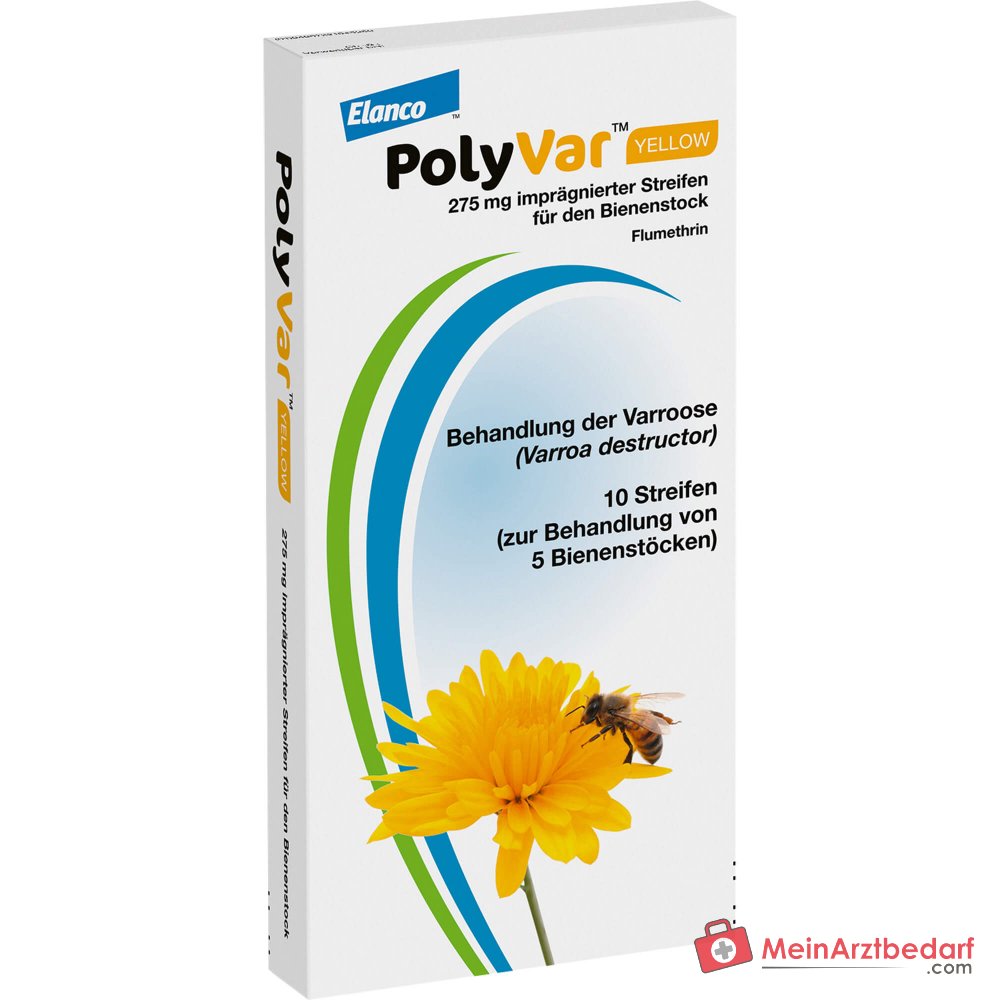 Polyvar Yell Flumethrin 275 mg tiras para abejas melíferas 10 unidades
