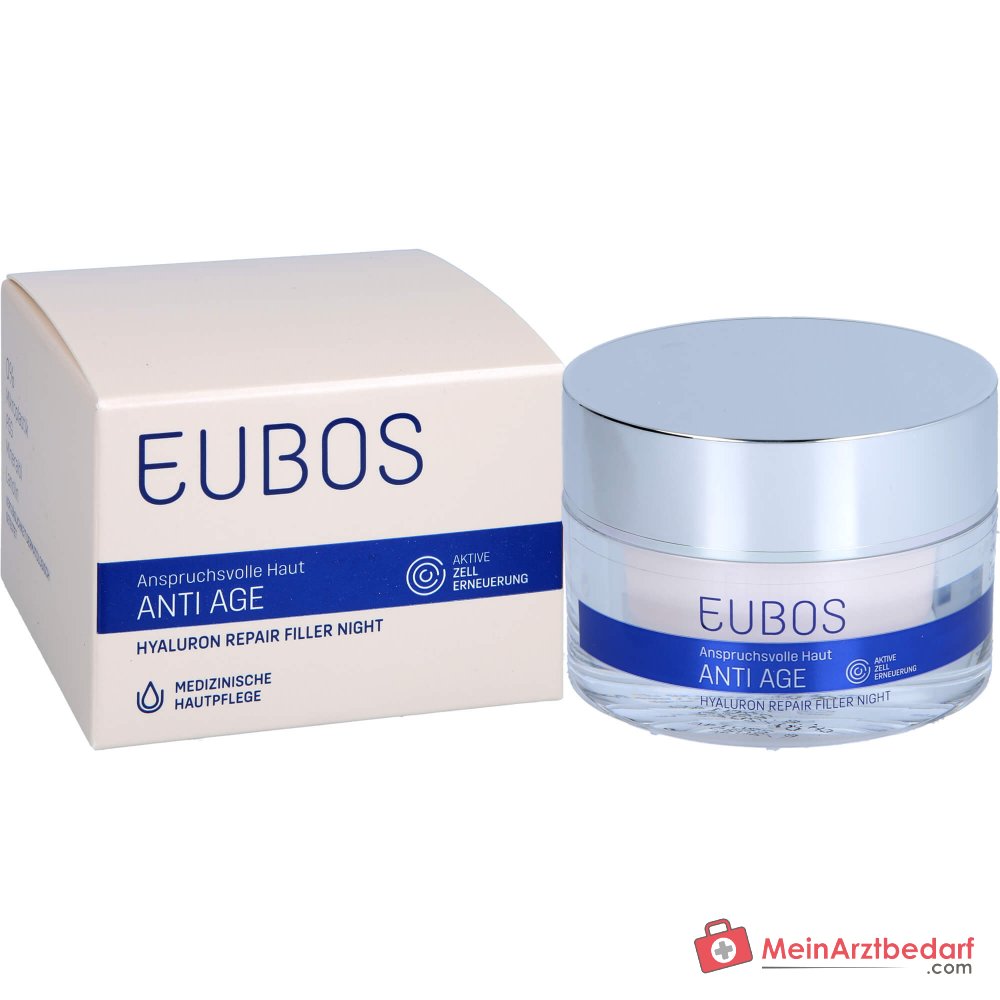 Eubos Anti Age Hyaluron Repair Filler Nacht Nachtcrème, 50 ml