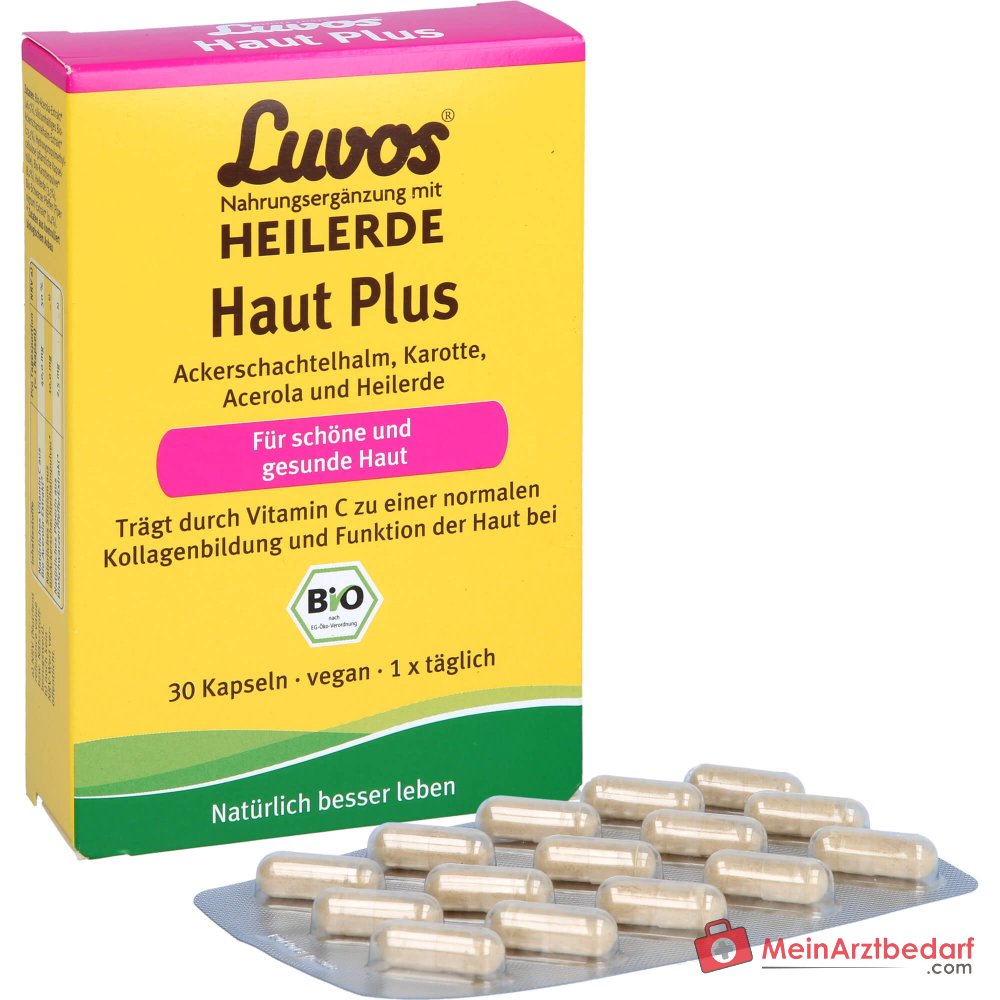 Luvos Heilerde Bio Haut Plus Vitamin C / Silizium / Piperin Kapseln, 30 St..