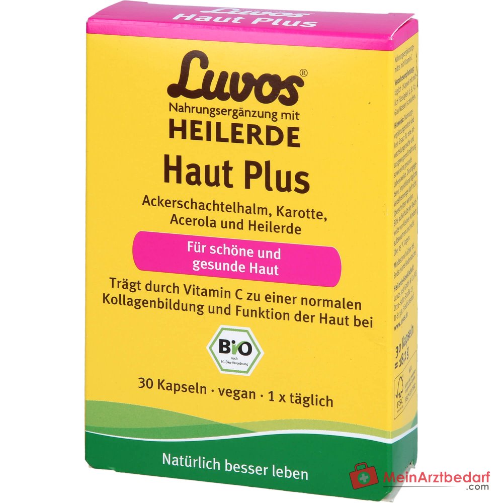 Luvos Heilerde Bio Haut Plus Vitamin C / Silizium / Piperin Kapseln, 30 St..