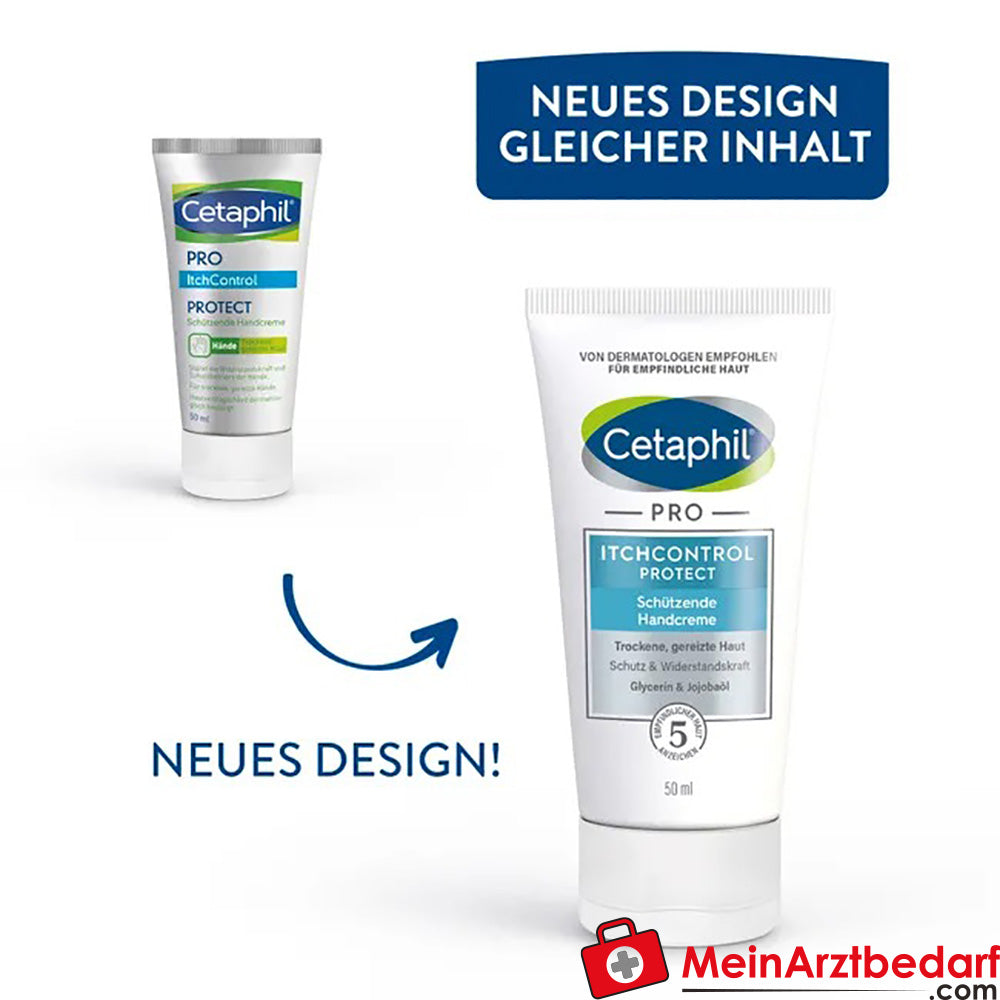 CETAPHIL PRO ItchControl Protect Schützende Handcreme|für sehr trockene, gereizte Hände, 50ml.