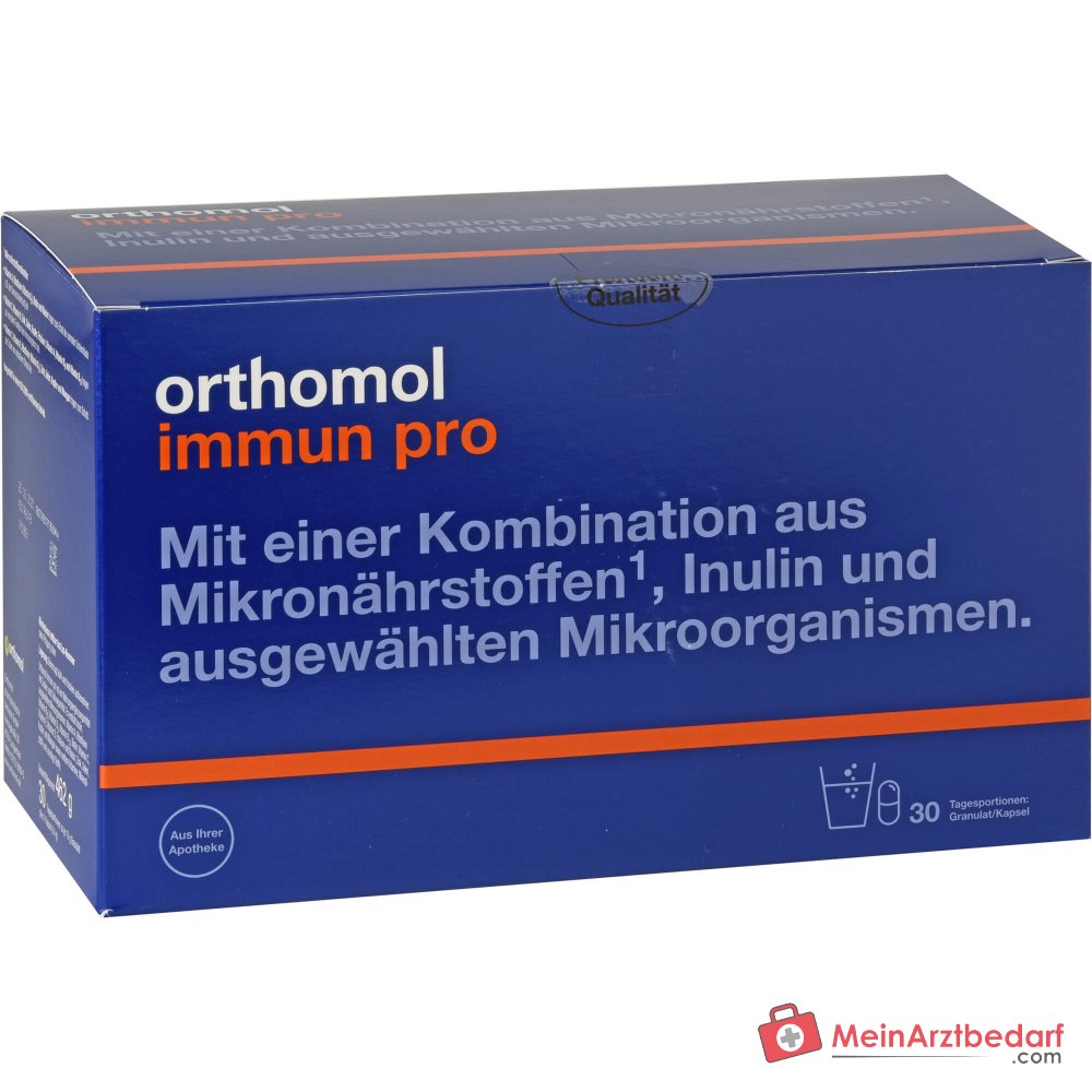 Orthomol Immun pro Granulat mit Kapseln, 30 Stück.