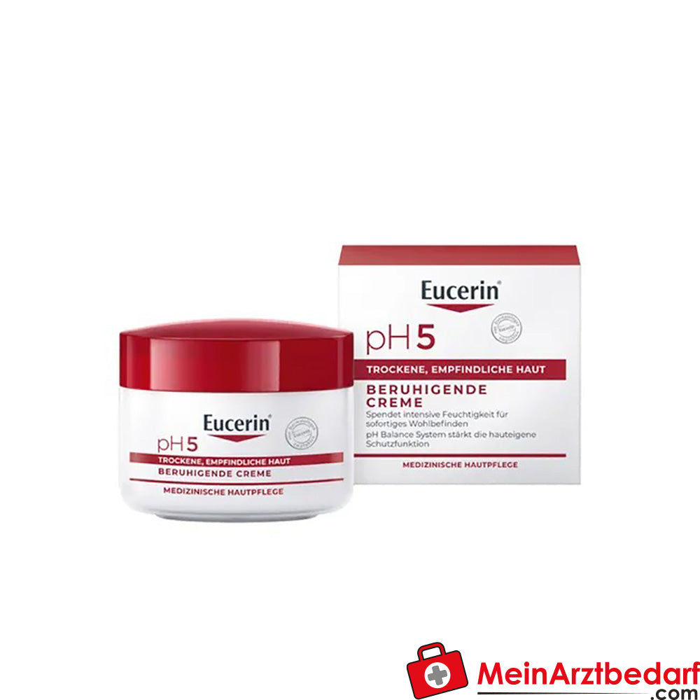 Eucerin® pH5 Creme – Beruhigende Hautpflege für strapazierte Haut, 75ml.