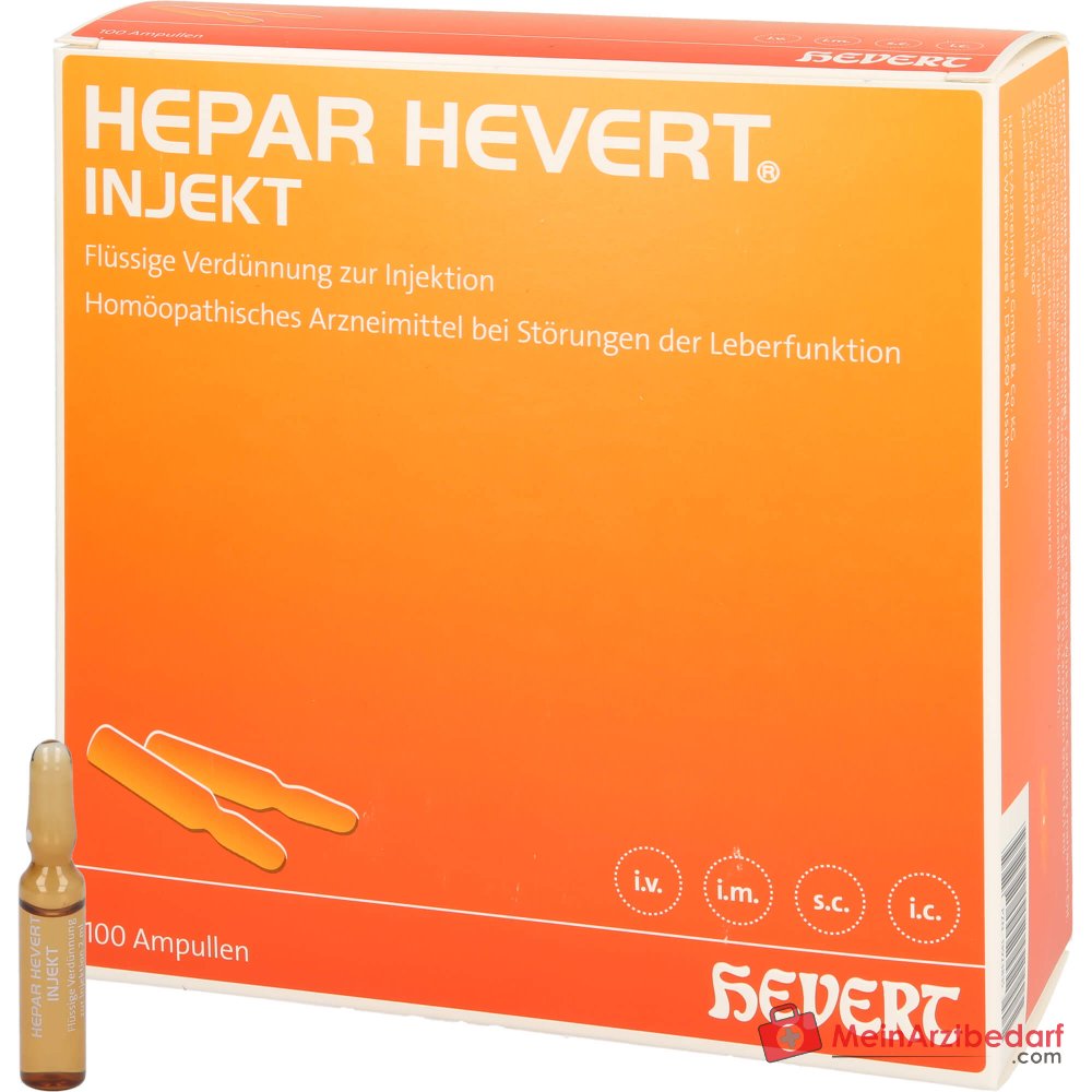 Ampułki Hevert Hepar Injekt, 100 sztuk
