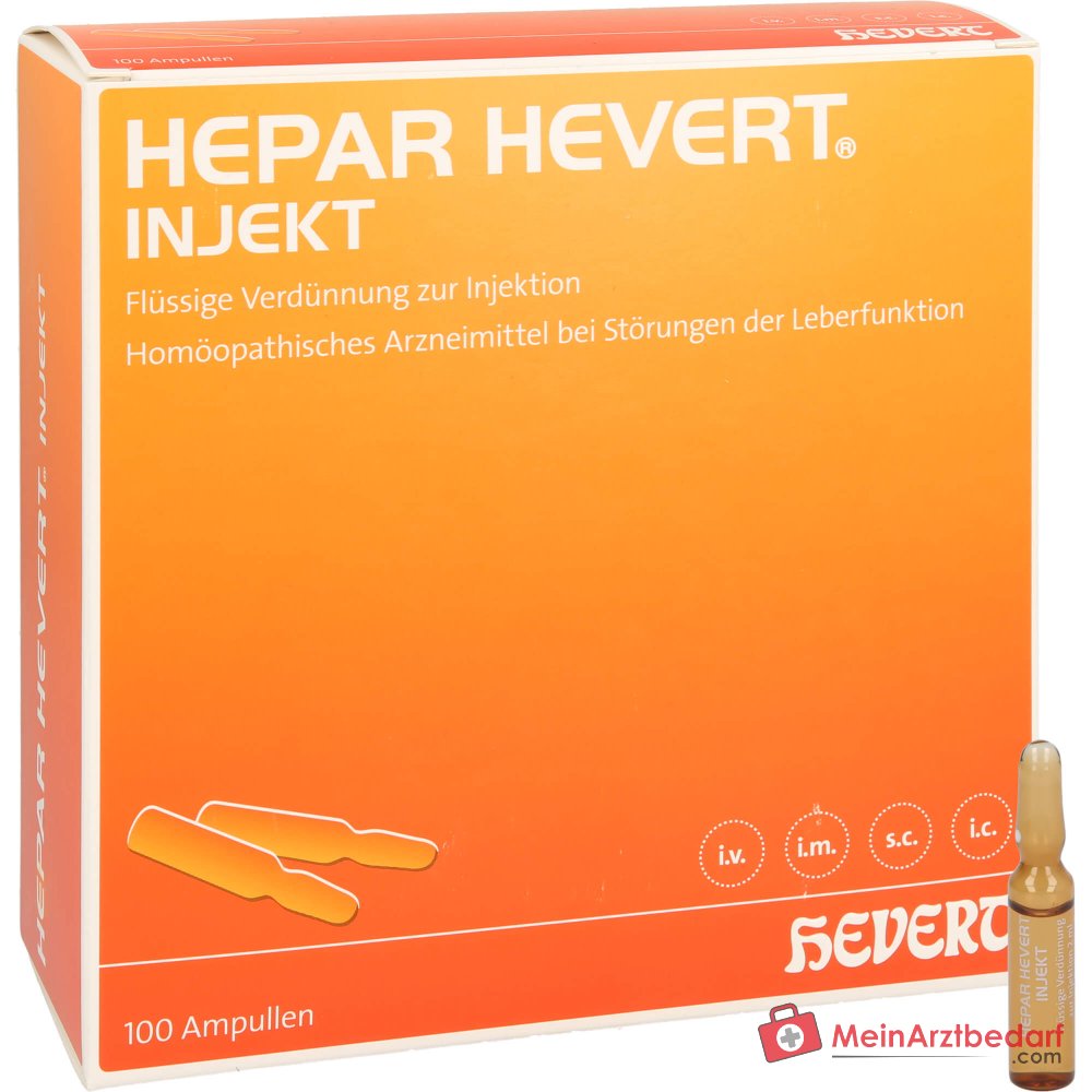 Ampułki Hevert Hepar Injekt, 100 sztuk
