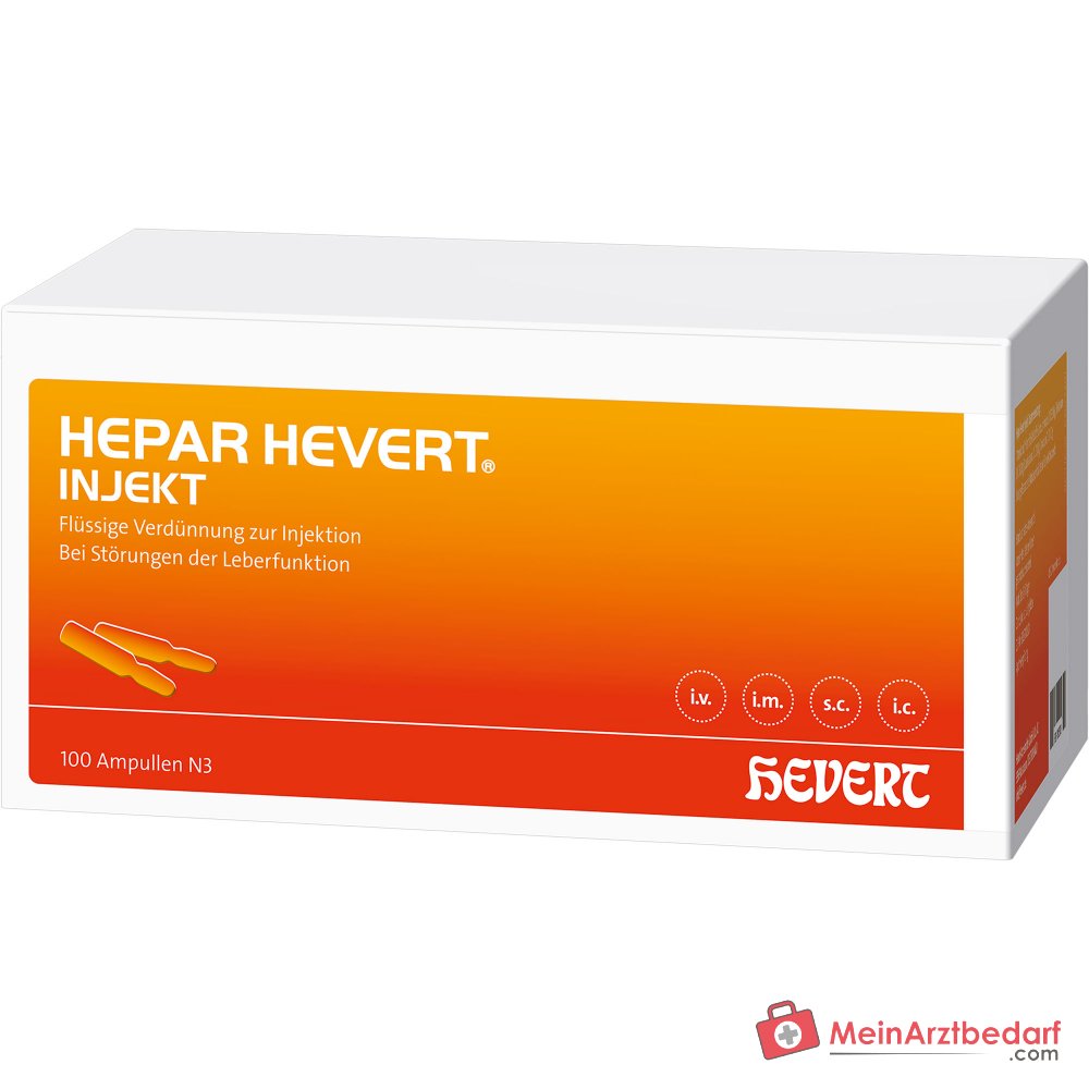 Ampułki Hevert Hepar Injekt, 100 sztuk