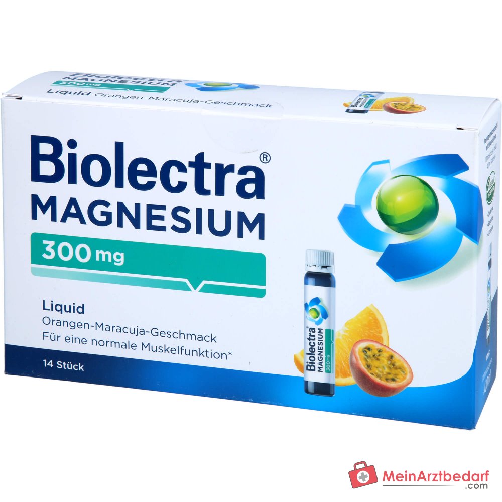 Biolectra Magnesium 300 mg Magnesiumcitrat Liquid Trinkfläschchen, 14 St..