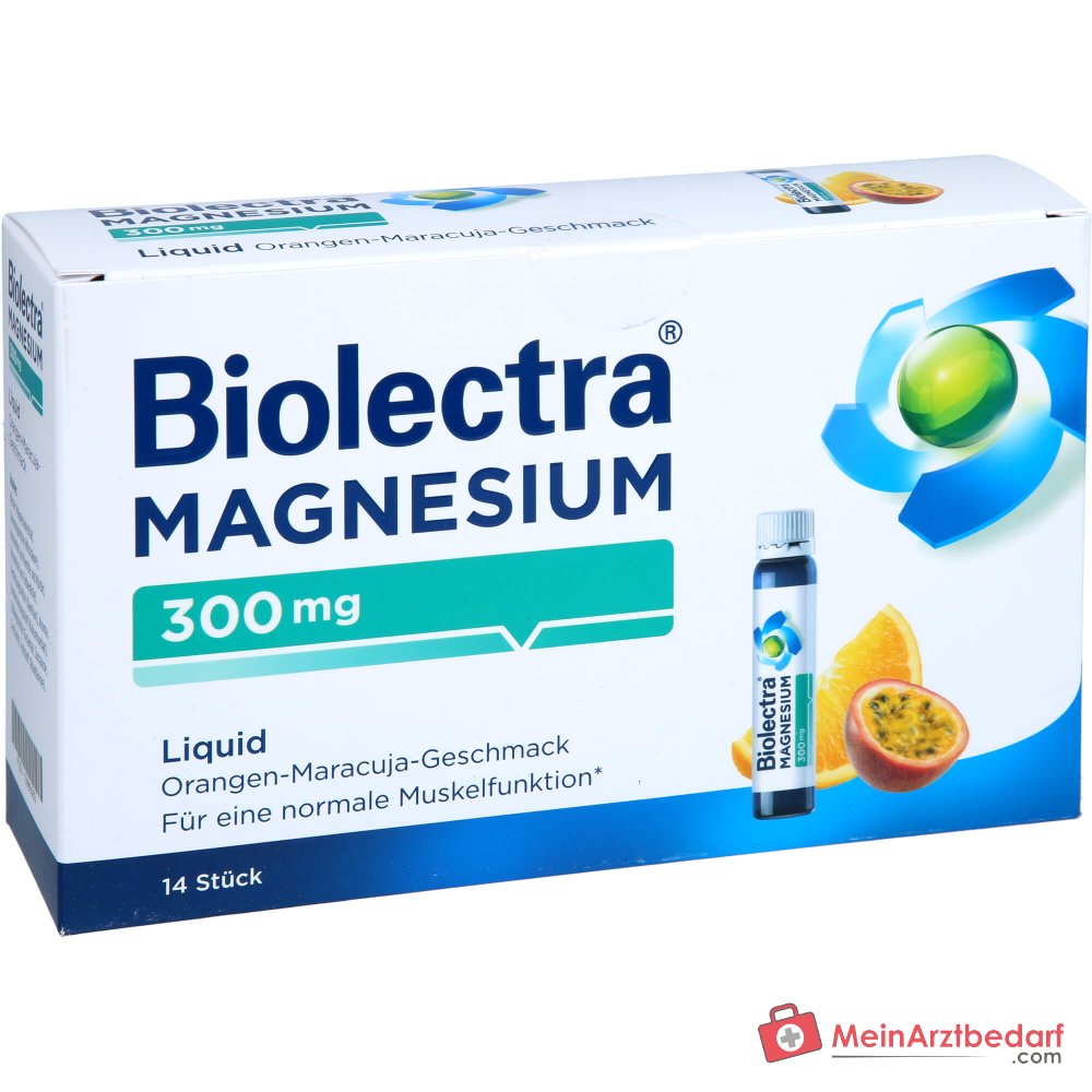 Biolectra Magnesium 300 mg Magnesiumcitrat Liquid Trinkfläschchen, 14 St..