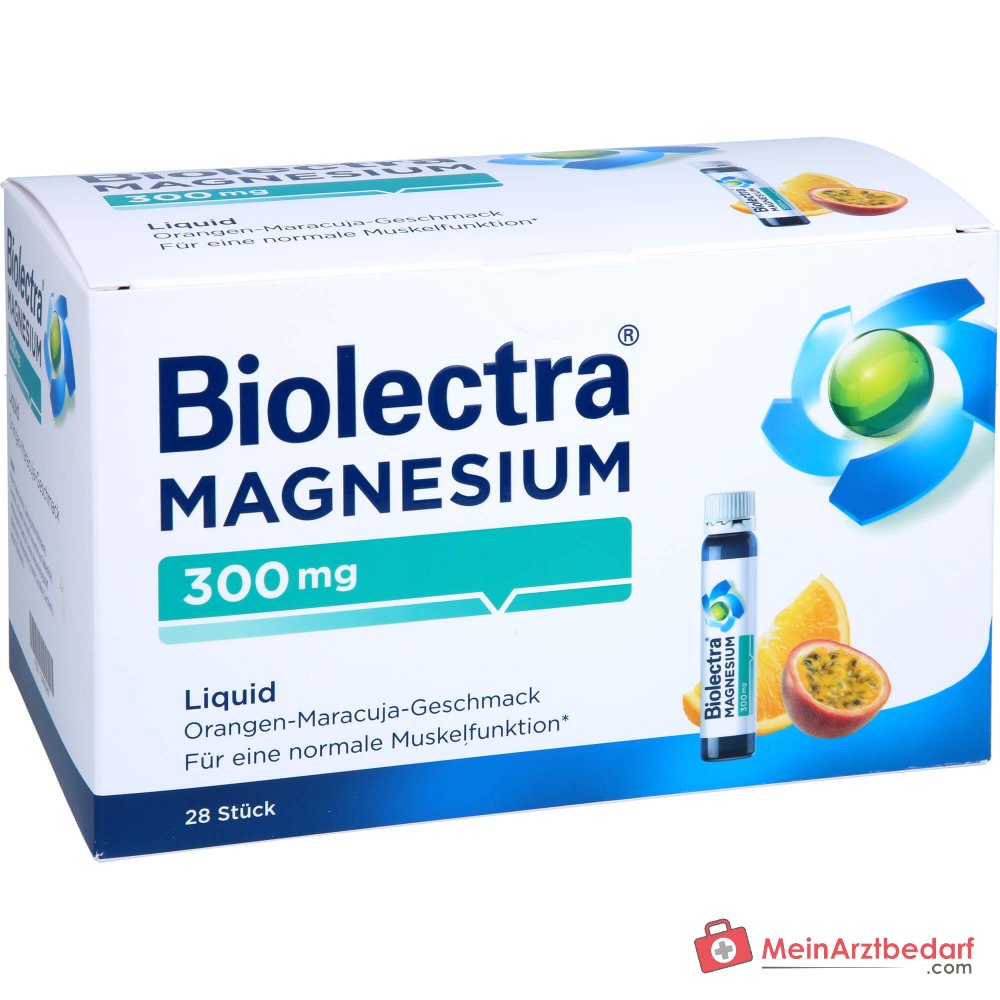 Biolectra Magnesium 300 mg Liquid Magnesiumcitrat Trinkfläschchen, 28 St..