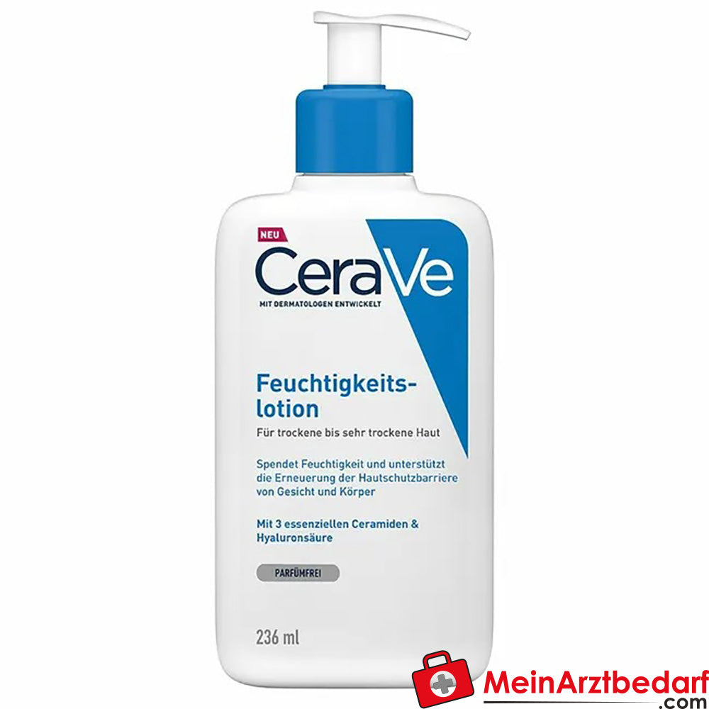CeraVe Feuchtigkeitslotion|leichte Körperlotion für trockene bis sehr trockene Haut, 236ml.