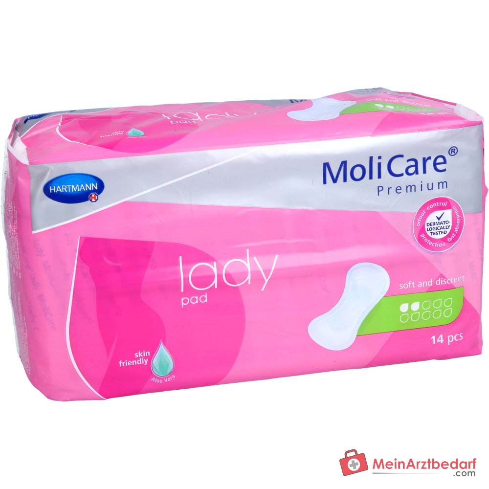 Hartmann MoliCare Premium lady pad 2 gotas apósitos para incontinencia, 252 unidades.