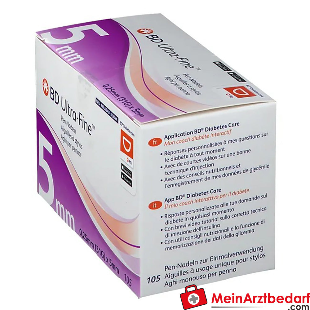 BD Ultra-Fine™ 5 mm 31G x 5 mm, 105 St..
