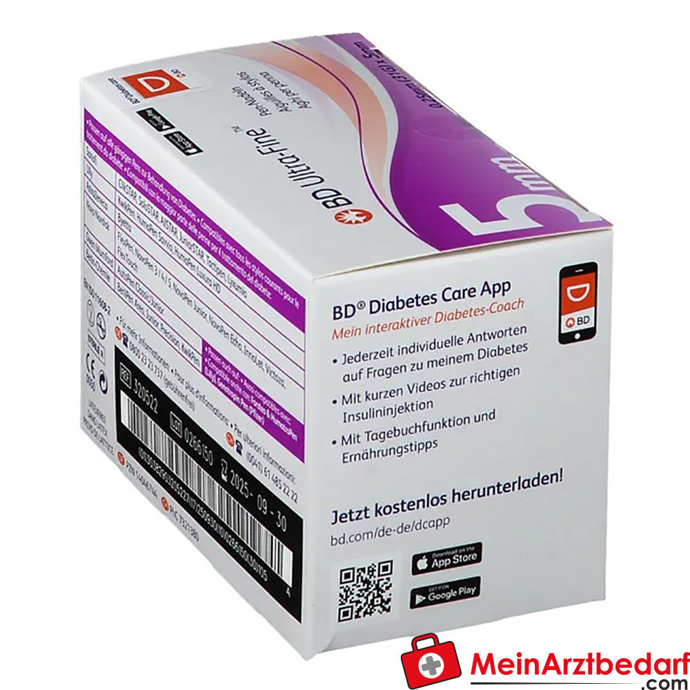 BD Ultra-Fine™ 5 mm 31G x 5 mm, 105 St..