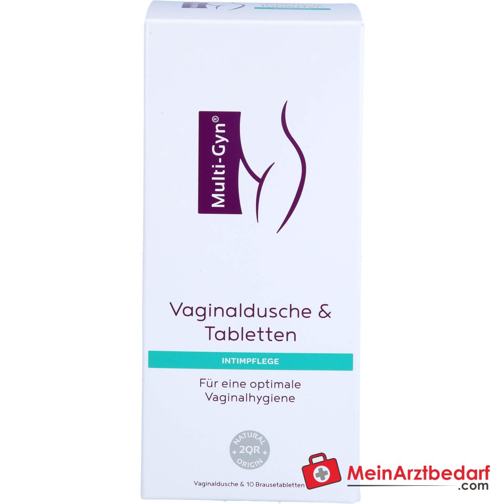 Multi-Gyn Vaginaldusche mit Brausetabletten Kombipack, 1 Stück.