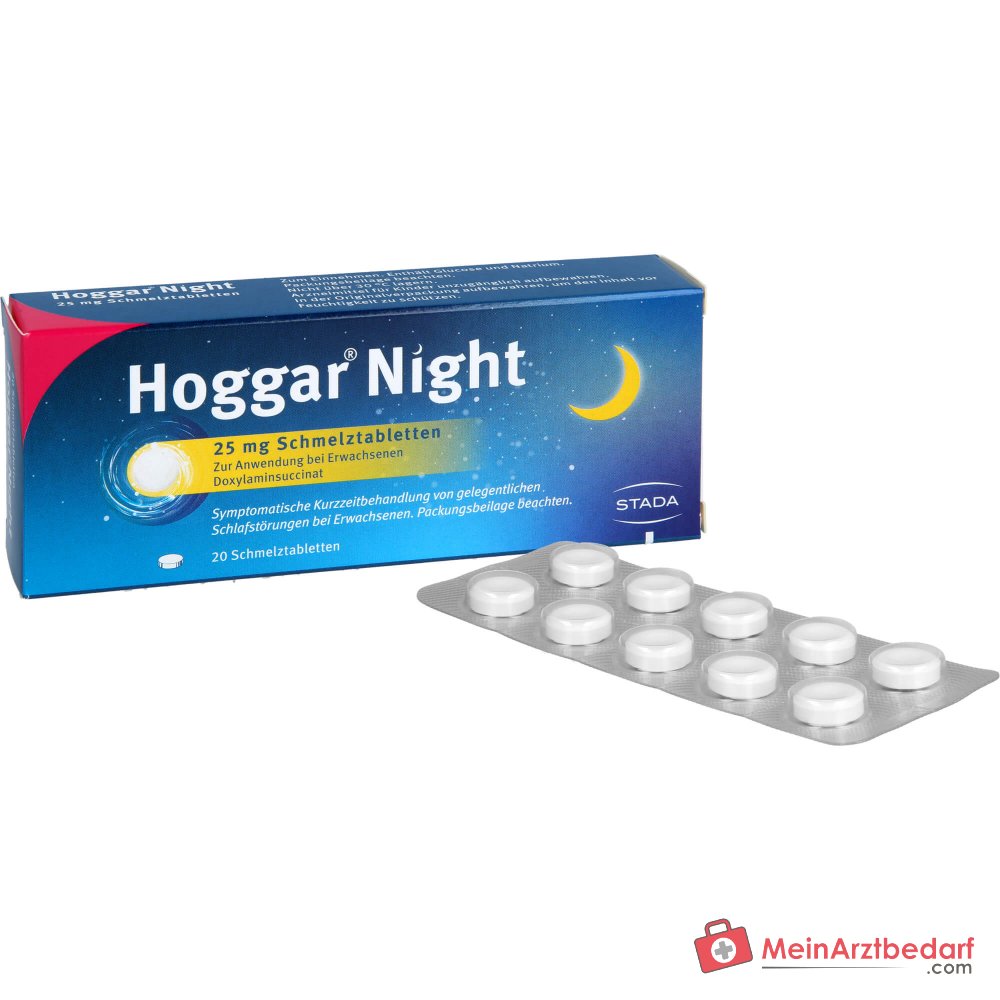 Hoggar Night Doxilamina 25 mg Comprimidos bucodispersables, 20 uds.