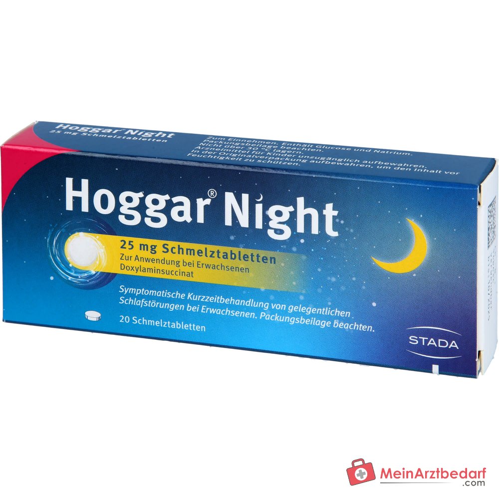 Hoggar Night Doxilamina 25 mg Comprimidos bucodispersables, 20 uds.