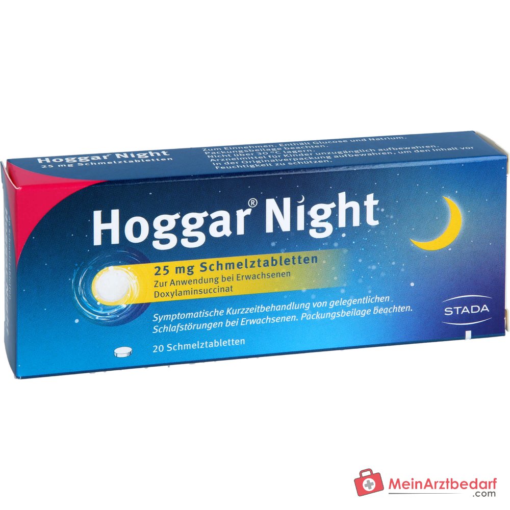 Hoggar Night Doxilamina 25 mg Comprimidos bucodispersables, 20 uds.