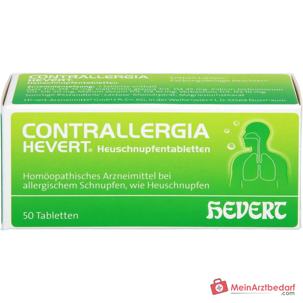 Hevert Contrallergia comprimidos para la fiebre del heno, 50 uds.
