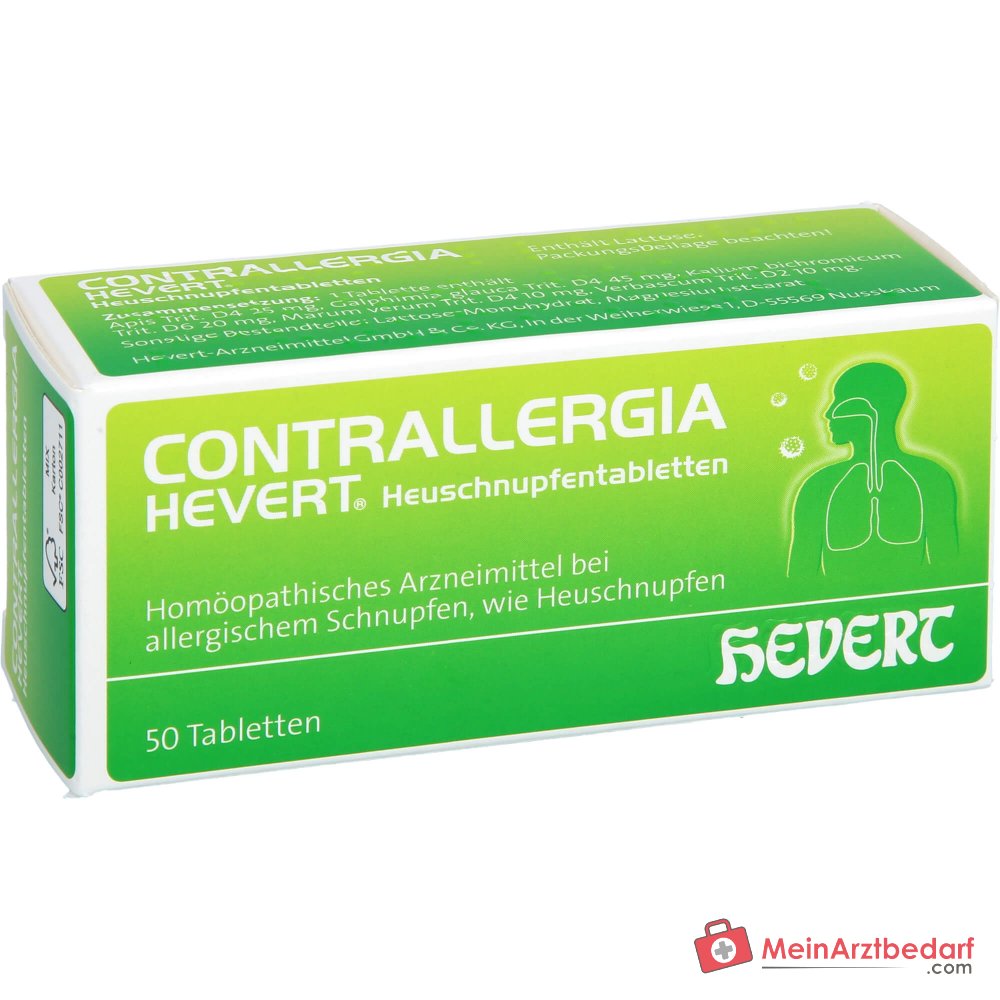 Hevert Contrallergia Comprimés contre le rhume des foins, 50 pièces.