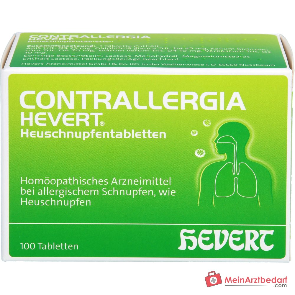 Hevert Contrallergia Comprimidos para la fiebre del heno, 100 uds.
