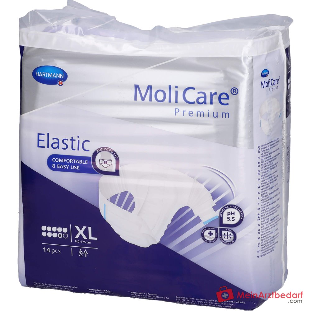 MOLICARE Premium Slip elastico 9 gocce Slip per incontinenza XL 14 pezzi