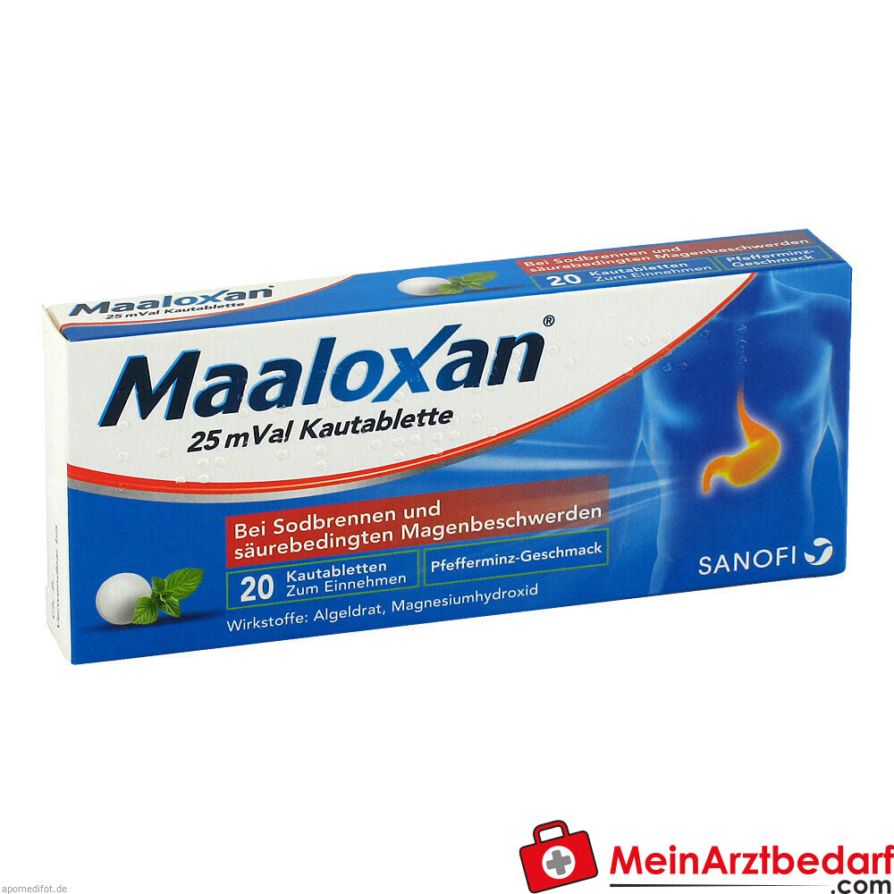 MAALOXAN® Kautabletten|bei Sodbrennen mit Magenschmerzen.