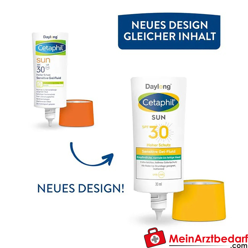 CETAPHIL SUN Sensitive Gel-Fluid SPF 30 - extra leichter Sonnenschutz, 30ml.