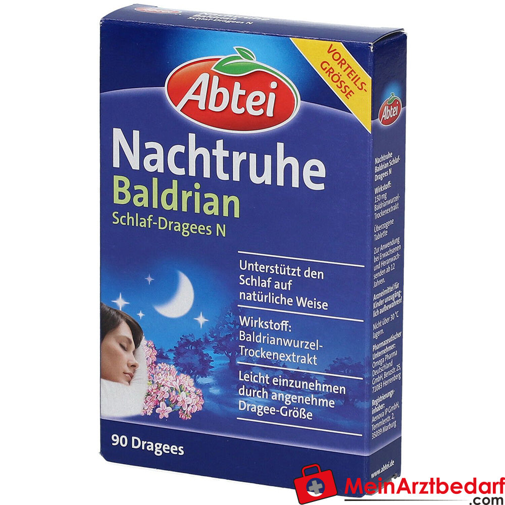 Abtei Nachtruhe Baldrian Schlaf-Dragees N.