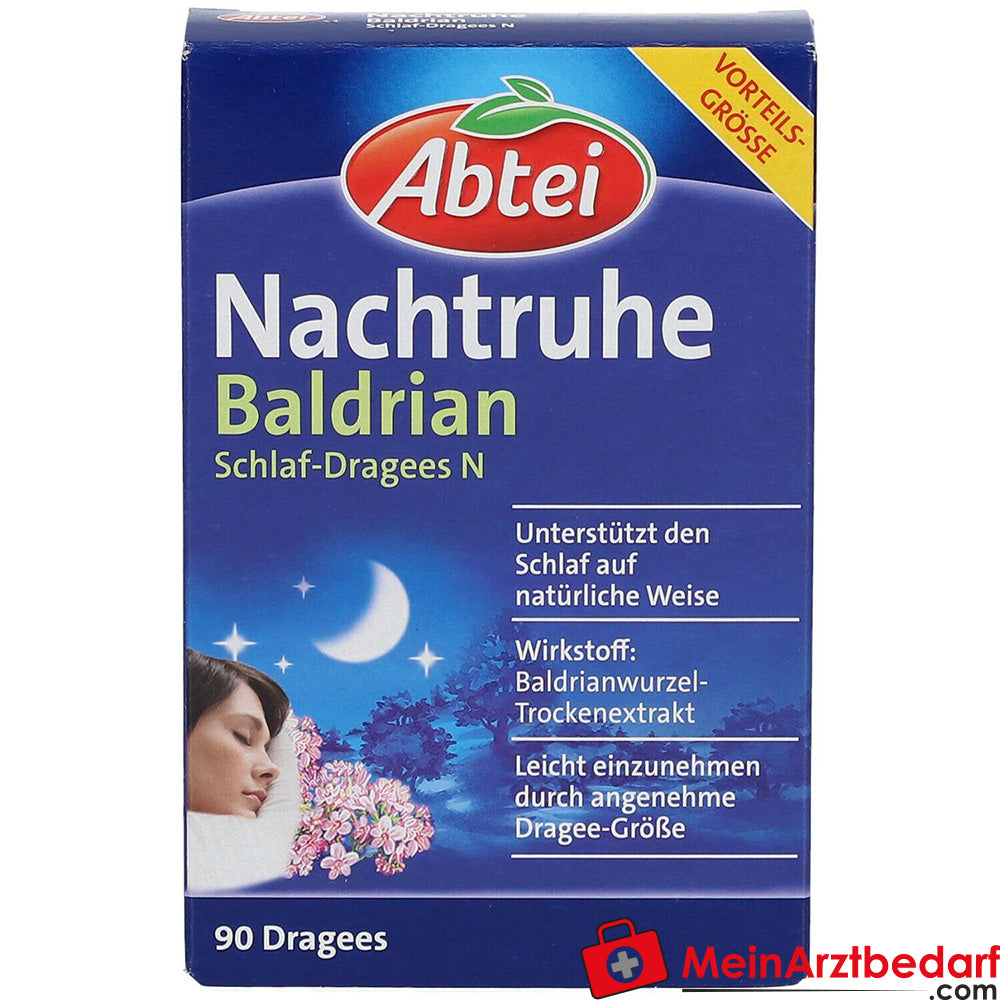 Abtei Nachtruhe Baldrian Schlaf-Dragees N.