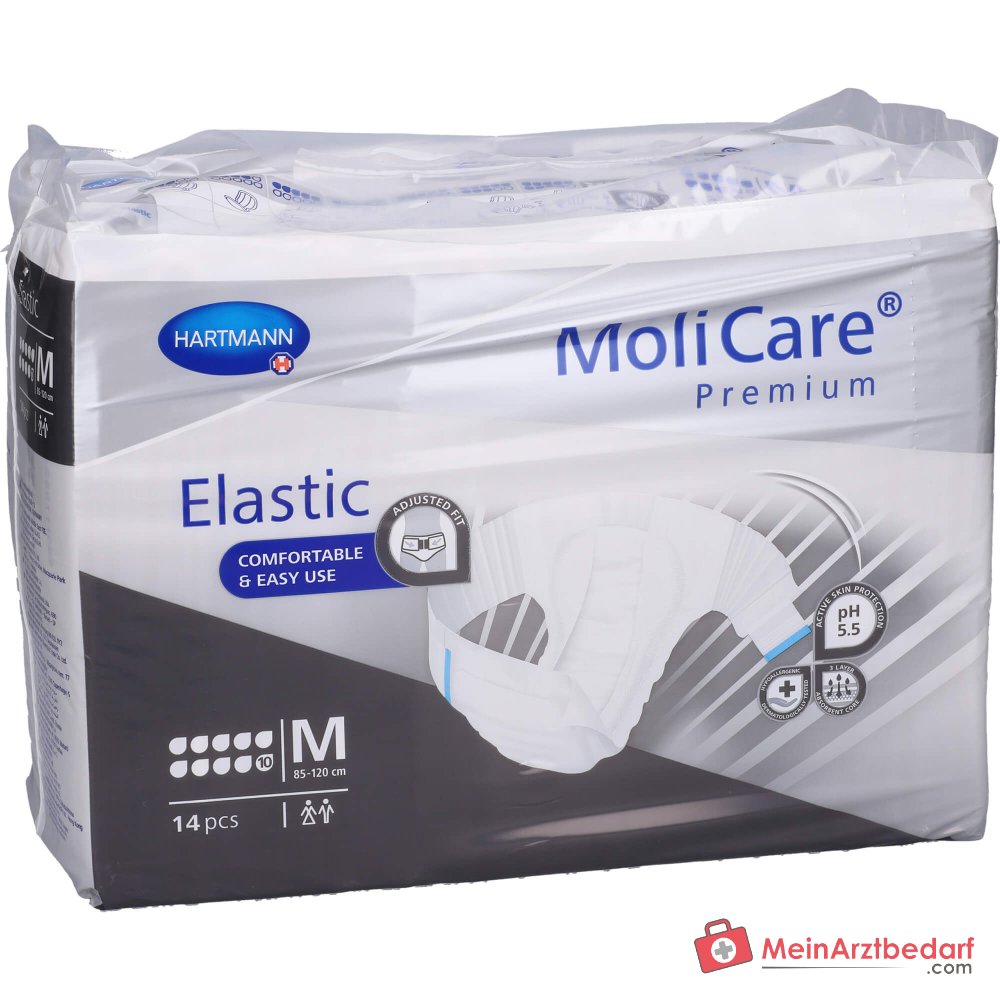 MoliCare Premium Elastic pieluchomajtki na nietrzymanie moczu 10 kropli rozmiar M 56 sztuk