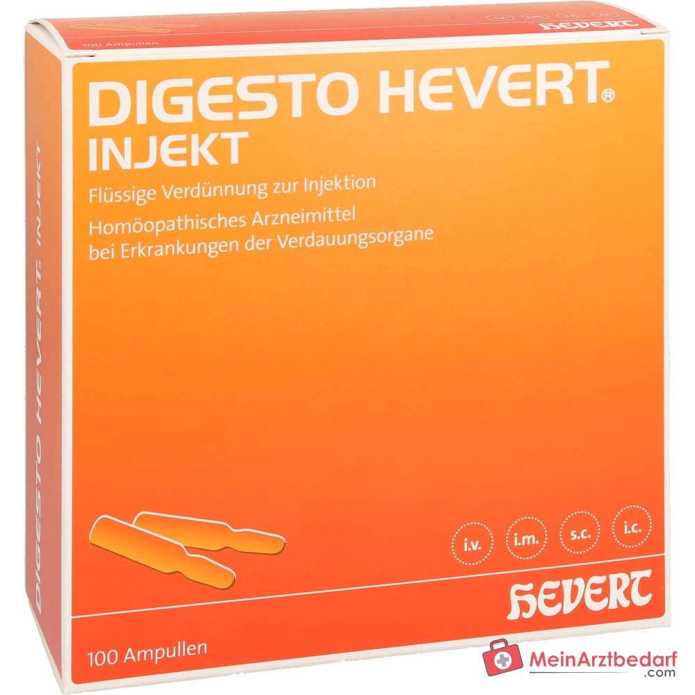 Hevert Digesto iniettabile fiale, 100 pezzi da 2 ml