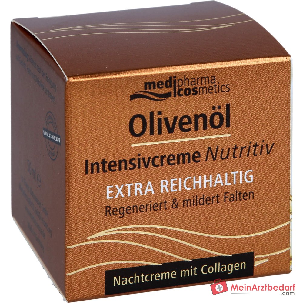 crema intensiva nutritiva de noche con aceite de oliva medipharma cosmetics, 50 ml
