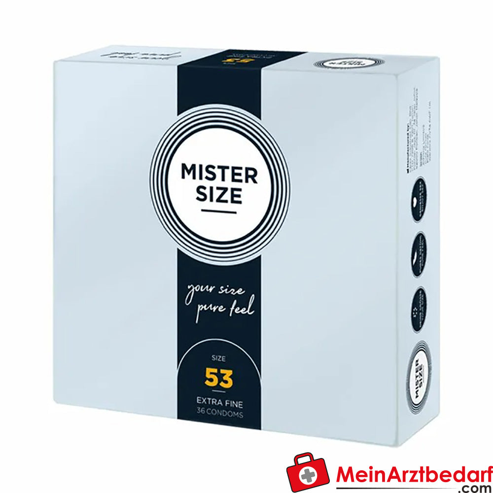Mister Size 53 Kondome 53 mm x 185 mm, extradünn 0,05 mm, 10 Stück