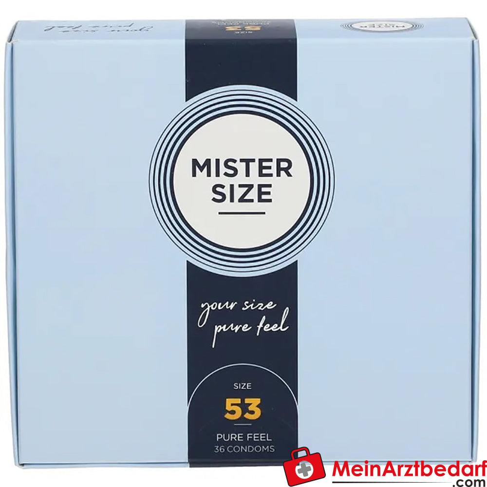 Mister Size 53 Kondome 53 mm x 185 mm, extradünn 0,05 mm, 10 Stück
