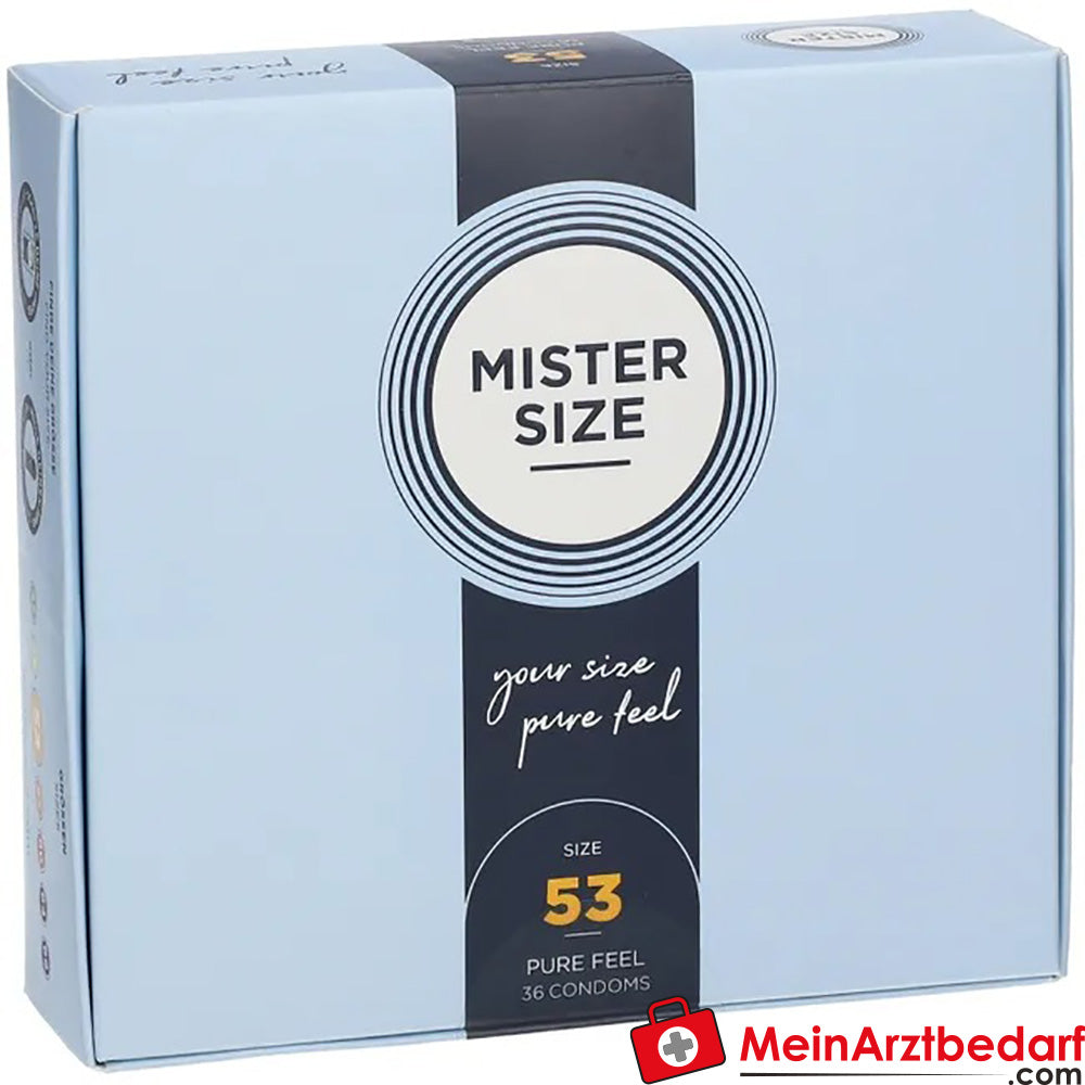 Mister Size 53 Kondome 53 mm x 185 mm, extradünn 0,05 mm, 10 Stück