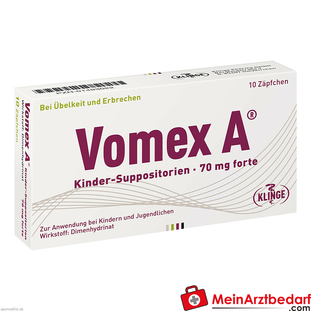 Vomex A Kinder 70mg forte Zäpfchen.