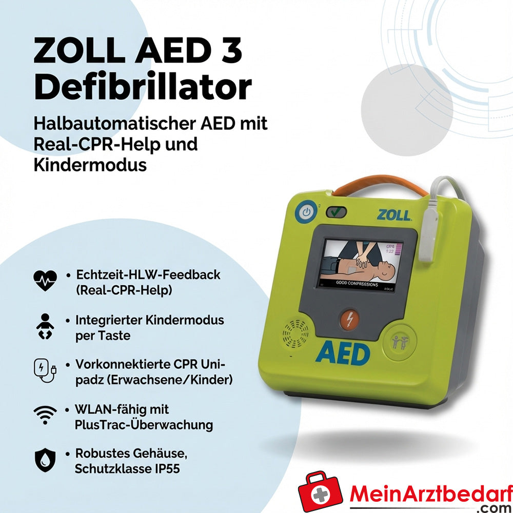 AED 3 de ZOLL semi-automatique avec Real-CPR-Help