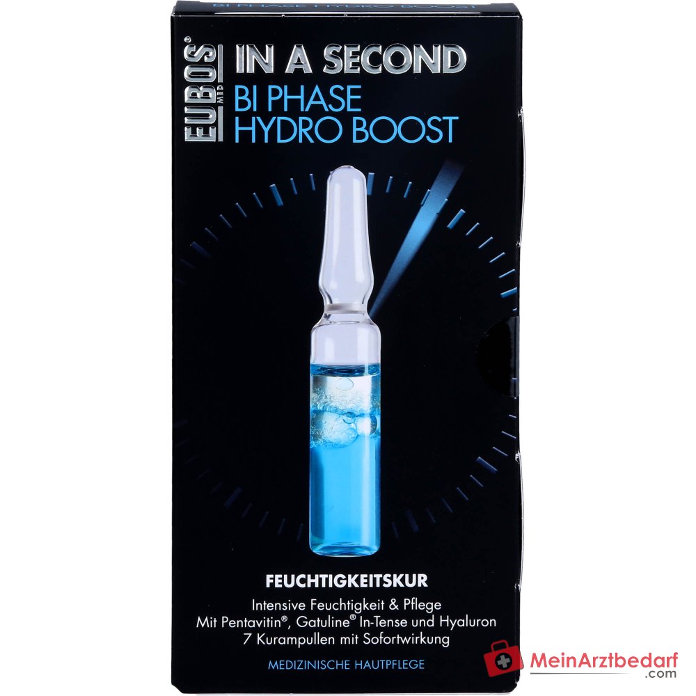 Eubos In a Second Bi Phase Hydro Boost Pentavitin / Gatuline Intense / Hyaluronsäure Ampullen, 7 x 2 ml.