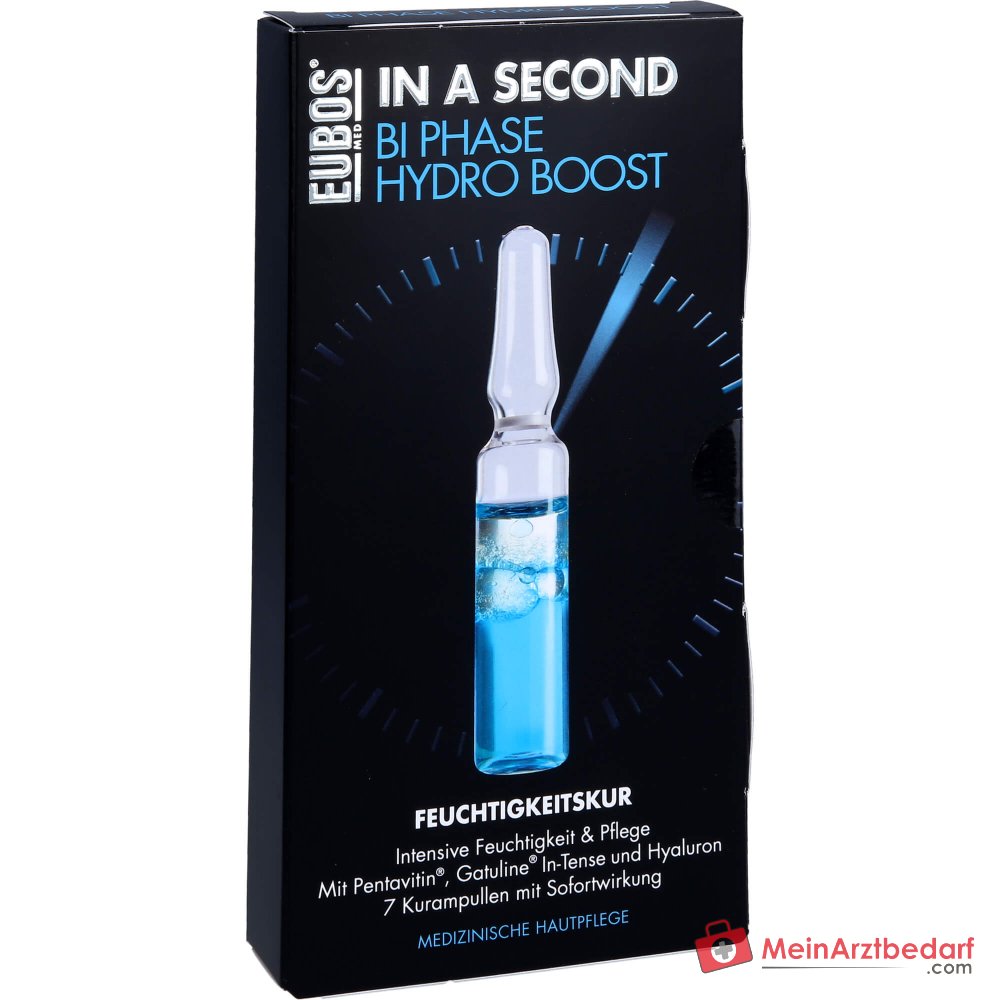 Eubos In a Second Bi Phase Hydro Boost Pentavitin / Gatuline Intense / Hyaluronsäure Ampullen, 7 x 2 ml.