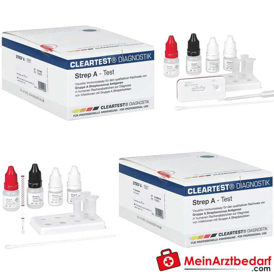 Cleartest Streptokokken-A Kassettentest oder Teststreifen.