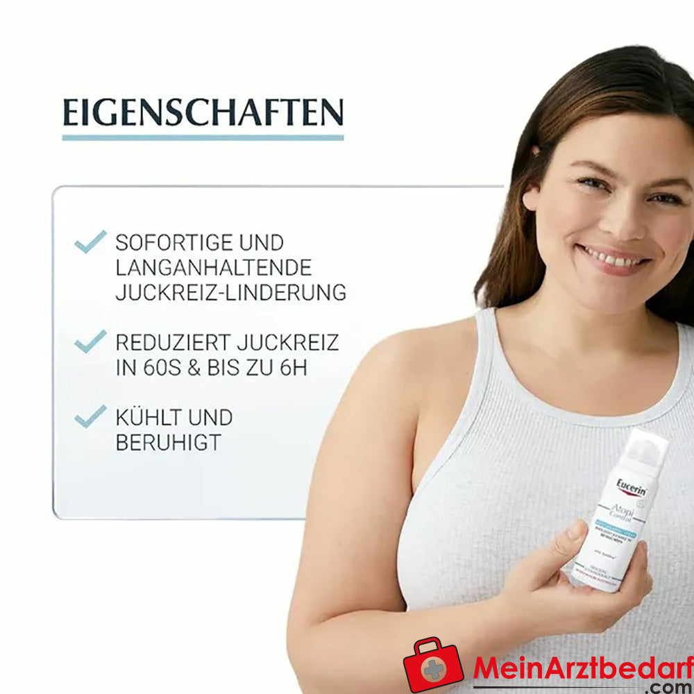 Eucerin® AtopiControl Anti-Juckreiz Spray – bei Neurodermitis und sehr trockener Haut, 50ml.