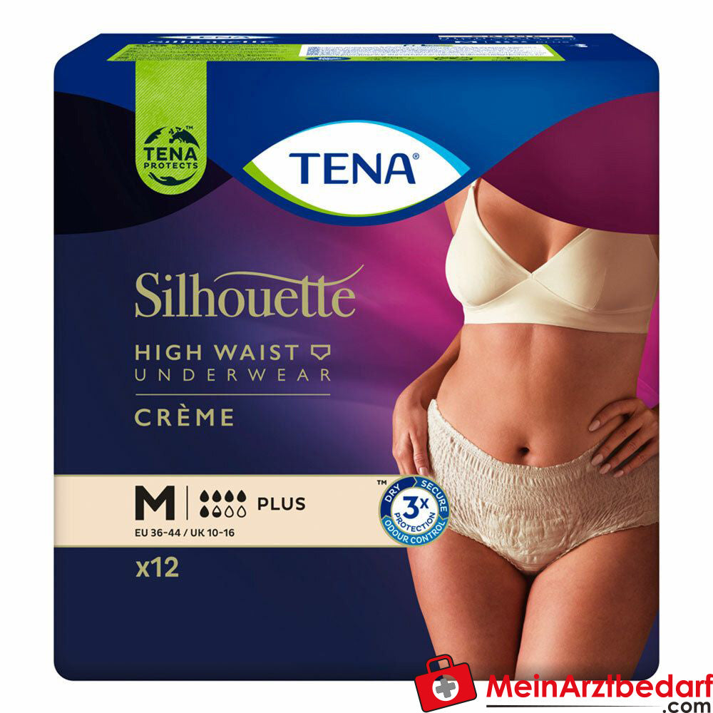 TENA Silhouette Plus Creme M Inkontinenz Pants.