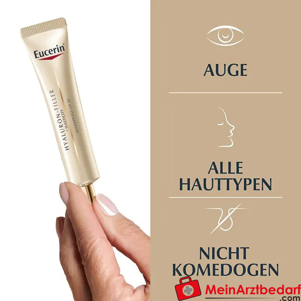 Eucerin® HYALURON-FILLER + ELASTICITY Augenpflege LSF 20 - gegen Augenfalten, 15ml.