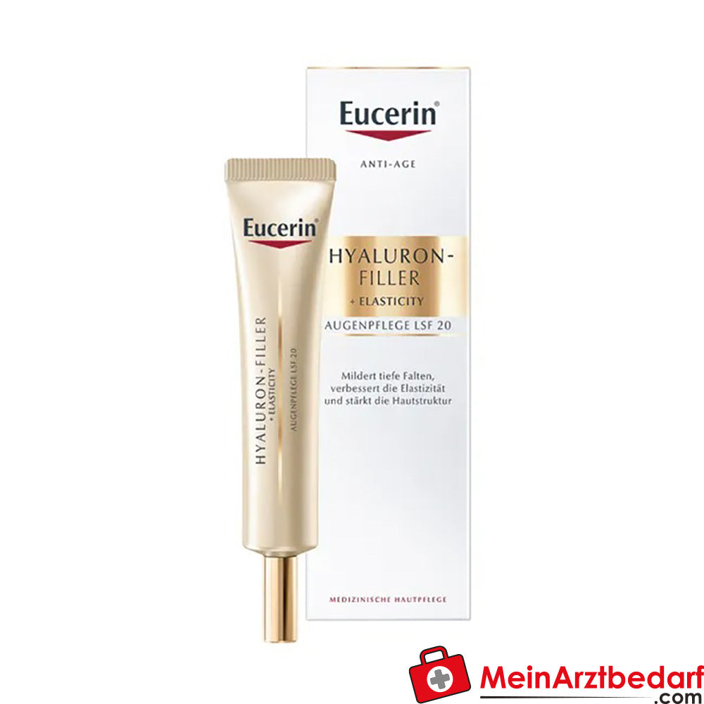 Eucerin® HYALURON-FILLER + ELASTICITY Augenpflege LSF 20 - gegen Augenfalten, 15ml.