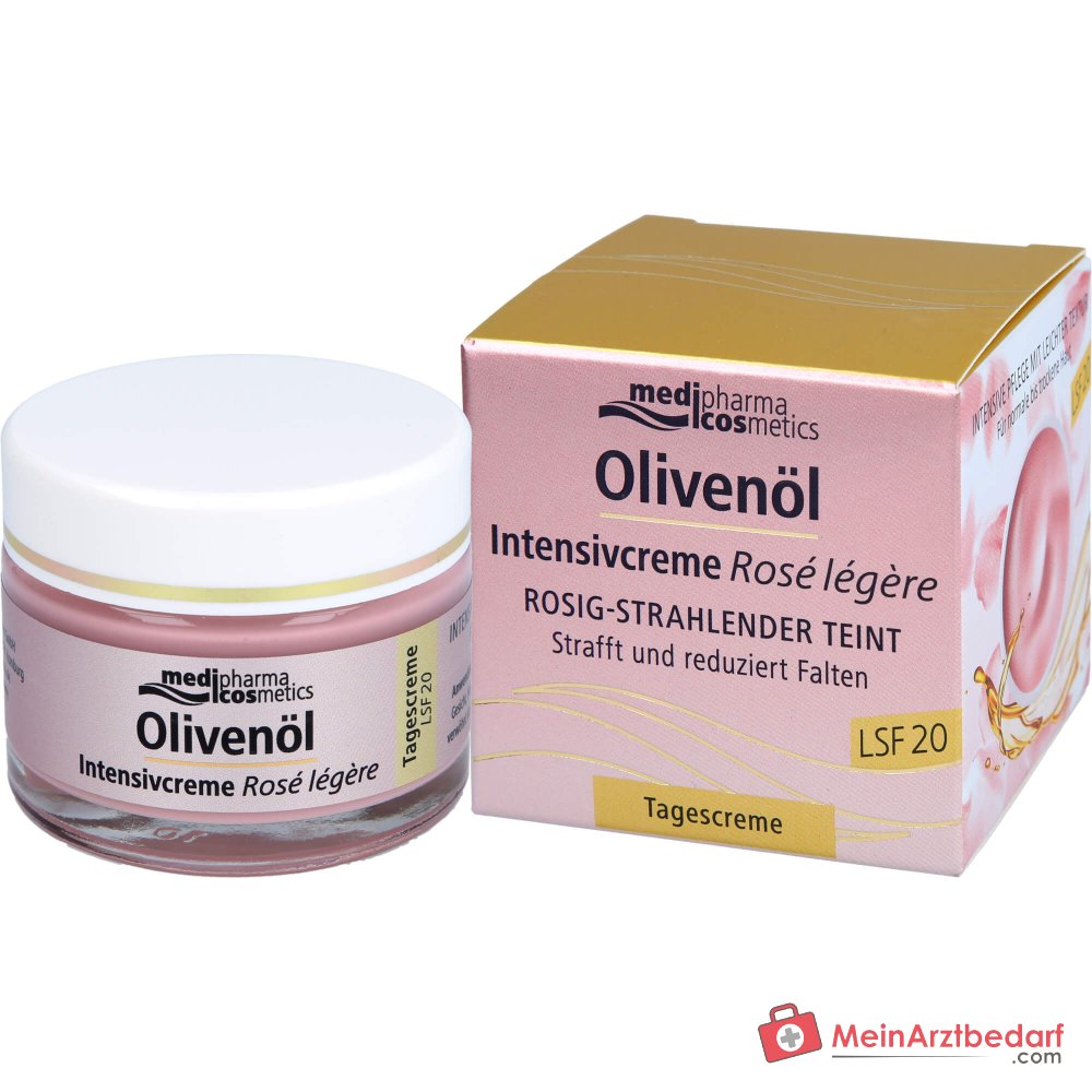 medipharma cosmetics Olijfolie Intensiefcrème Roos Licht SPF 20, 50 ml