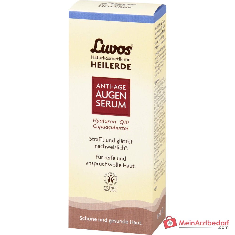 Luvos Anti-Aging Augenserum Heilerde / Hyaluronsäure / Coenzym Q10 / Matcha / Zistrose Serum, 15 ml.