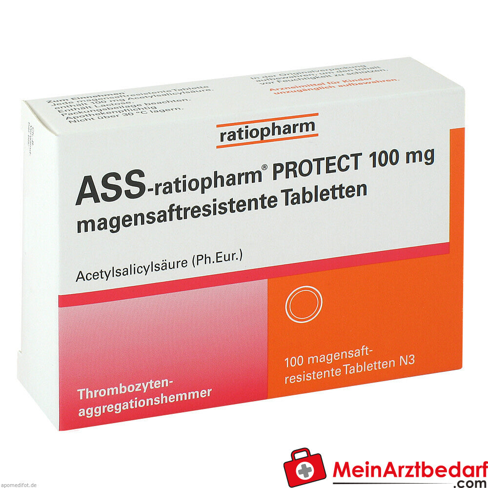 ASS-ratiopharm PROTECT 100mg magensaftresistent.