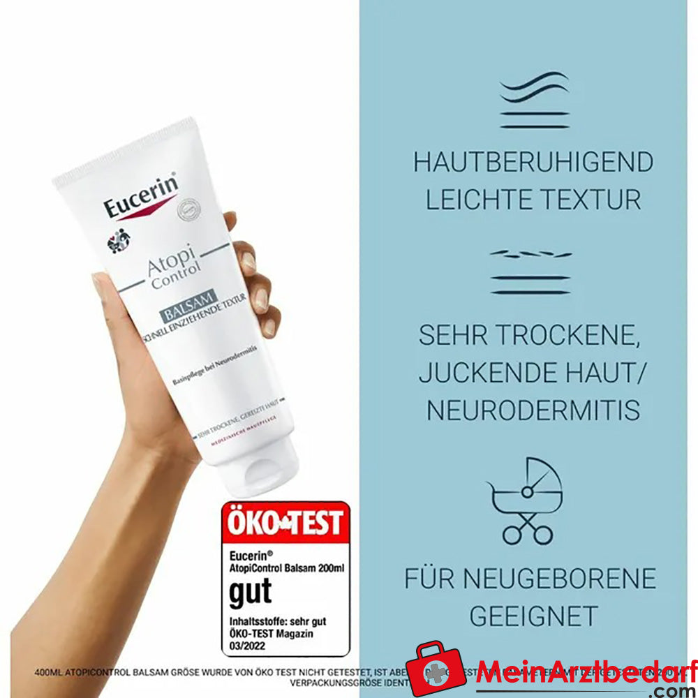 Eucerin® AtopiControl beruhigender Balsam|für Neurodermitis und sehr trockene Haut, 400ml.