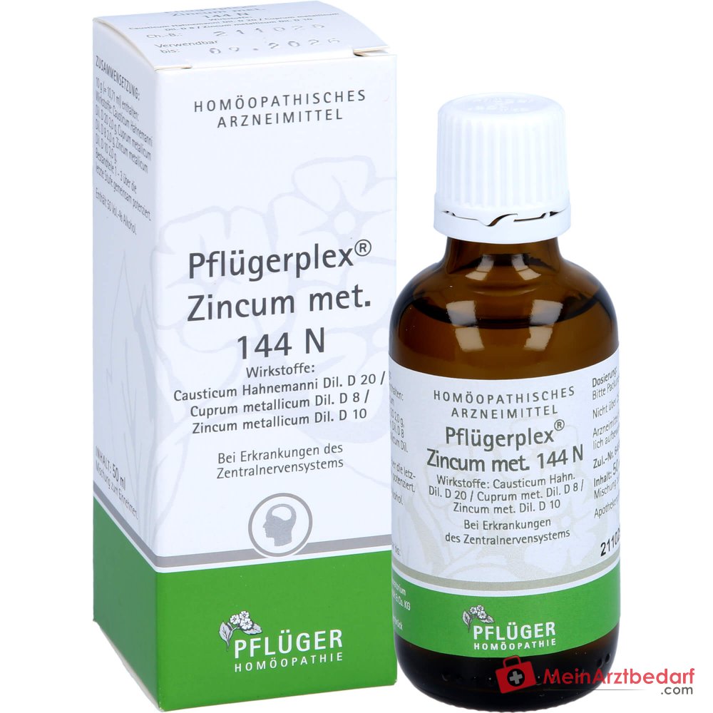 Pflügerplex Zincum met. 144 N homeopathisch geneesmiddel, Zincum D10 Causticum D20 Cuprum D8