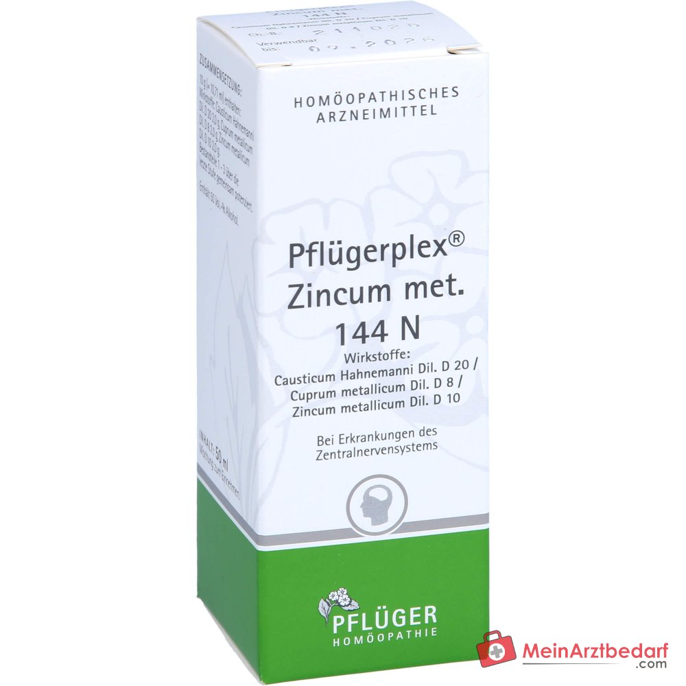 Pflügerplex Zincum met. 144 N homeopathisch geneesmiddel, Zincum D10 Causticum D20 Cuprum D8
